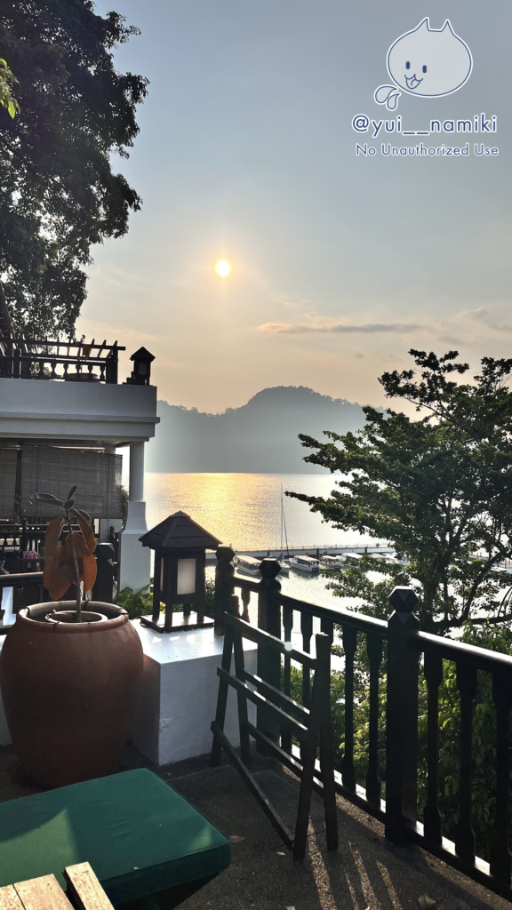 パンコールラウト島のヒルビラからの眺めの様子